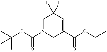 1-tert-butyl 3-ethyl 5,5-difluoro-5,6-dihydropyridine-1,3(2H)-dicarboxylate Structure