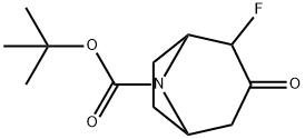 8-Boc-2-fluoro-8-aza-bicyclo[3.2.1]octan-3-one 구조식 이미지