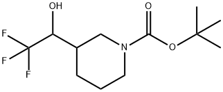 tert-butyl 3-(2,2,2-trifluoro-1-hydroxyethyl)piperidine-1-carboxylate 구조식 이미지