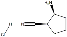 Cis-2-AMINOCYCLOPENTANECARBONITRILE hydrochloride Structure