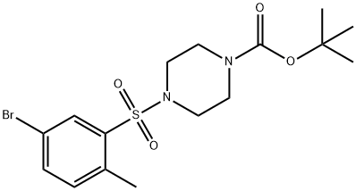 tert-butyl 4-(5-broMo-2-Methylphenylsulfonyl)piperazine-1-carboxylate Structure