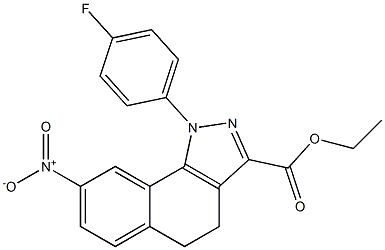 ethyl 1-(4-fluorophenyl)-8-nitro-4,5-dihydro-1H-benzo[g]indazole-3-carboxylate Structure