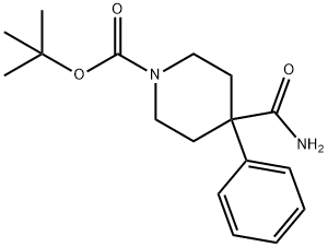 tert-butyl 4-carbaMoyl-4-phenylpiperidine-1-carboxylate Structure