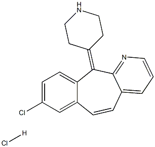 8-Chloro-11-(piperidin-4-ylidene)-11H-benzo[5,6]cyclohepta[1,2-b]pyridine Hydrochloride Structure