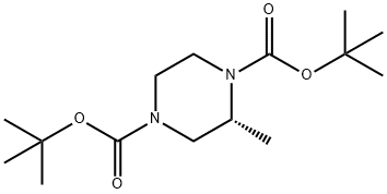 (R)-di-tert-butyl 2-Methylpiperazine-1,4-dicarboxylate Structure