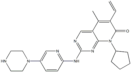 8-cyclopentyl-5-Methyl-2-((5-(piperazin-1-yl)pyridin-2-yl)aMino)-6-vinylpyrido[2,3-d]pyriMidin-7(8H)-one Structure