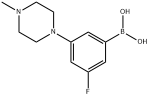 (3-fluoro-5-(4-Methylpiperazin-1-yl)phenyl)boronic acid Structure