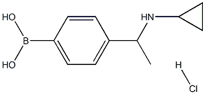 (4-(1-(cyclopropylaMino)ethyl)phenyl)boronic acid hydrochloride Structure