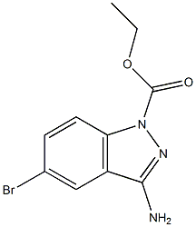 ethyl 3-aMino-5-broMo-1H-indazole-1-carboxylate 구조식 이미지