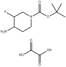 tert-Butyl 4-aMino-3-fluoropiperidine-1-carboxylate oxalate Structure