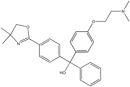 (4-(4,4-DiMethyl-4,5-dihydrooxazol-2-yl)phenyl)(4-(2-(diMethylaMino)ethoxy)phenyl)(phenyl)Methanol Structure