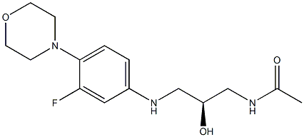 (S)-N-(3-((3-Fluoro-4-Morpholinophenyl)aMino)-2-hydroxypropyl)acetaMide 구조식 이미지
