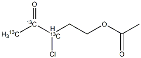 5-Acetoxy-3-chloro-2-pentanone-13C3 구조식 이미지