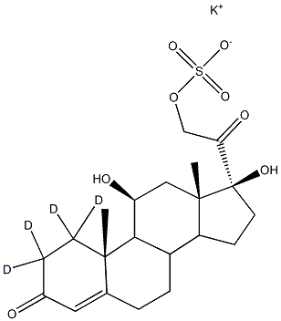 Cortisol-d4 21-Sulfate PotassiuM Salt Structure