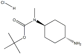 Tert-Butyl Trans-4-AMinocyclohexylMethylcarbaMate hydrochloride 구조식 이미지