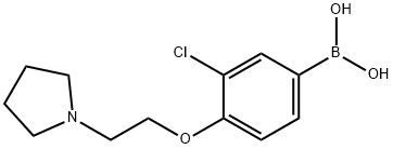 (3-chloro-4-(2-(pyrrolidin-1-yl)ethoxy)phenyl)boronic acid 구조식 이미지