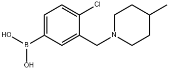 (4-chloro-3-((4-Methylpiperidin-1-yl)Methyl)phenyl)boronic acid Structure
