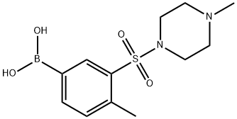 (4-Methyl-3-((4-Methylpiperazin-1-yl)sulfonyl)phenyl)boronic acid Structure