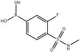 (3-fluoro-4-(N-MethylsulfaMoyl)phenyl)boronic acid Structure
