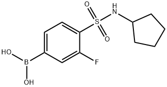 (4-(N-cyclopentylsulfaMoyl)-3-fluorophenyl)boronic acid Structure