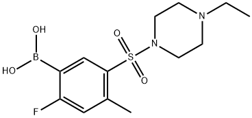 (5-((4-ethylpiperazin-1-yl)sulfonyl)-2-fluoro-4-methylphenyl)boronic acid Structure