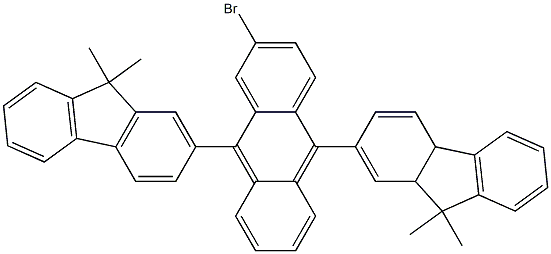2-broMo-10-(9,9-diMethyl-9,9a-dihydro-4aH-fluoren-2-yl)-9-(9,9-diMethyl-9H-fluoren-2-yl)anthracene Structure