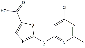 2-(6-chloro-2-MethylpyriMidin-4-ylaMino)thiazole-5-carboxylic acid 구조식 이미지