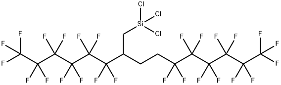 5,5,6,6,7,7,8,8,9,9,10,10,10-TRIDECAFLUORO-2-(TRIDECAFLUOROHEXYL)DECYLTRICHLOROSILANE, 95% 구조식 이미지