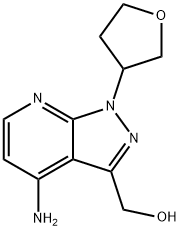 (4-aMino-1-(tetrahydrofuran-3-yl)-1H-pyrazolo[3,4-b]pyridin-3-yl)Methanol Structure