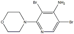 3,5-dibroMo-2-Morpholinopyridin-4-aMine 구조식 이미지