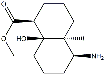 (1S,4aS,5S,8aS)-Methyl 5-aMino-8a-hydroxy-4a-Methyldecahydronaphthalene-1-carboxylate Structure