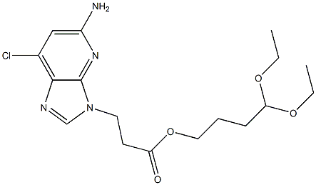(R)-2-((5-aMino-7-chloro-3H-iMidazo[4,5-b]pyridin-3-yl)Methyl)-4,4-diethoxybutyl acetate 구조식 이미지