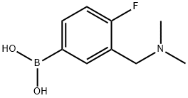 3-((diMethylaMino)Methyl)-4-fluorophenylboronic acid 구조식 이미지