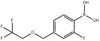 (2-fluoro-4-((2,2,2-trifluoroethoxy)Methyl)phenyl)boronic acid 구조식 이미지