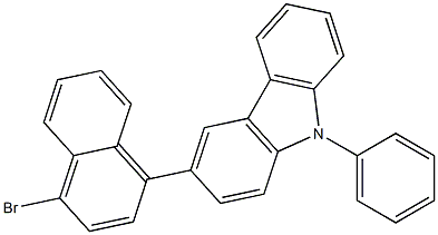 3-(4-BroMo-naphthalen-1-yl)-9-phenyl-9H-carbazole Structure