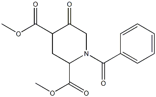 diMethyl 1-benzoyl-5-oxopiperidine-2,4-dicarboxylate 구조식 이미지