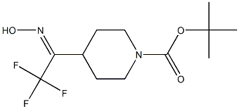 tert-butyl 4-(2,2,2-trifluoro-1-(hydroxyiMino)ethyl)piperidine-1-carboxylate 구조식 이미지