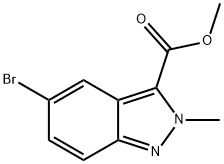 Methyl 5-broMo-2-Methyl-2H-indazole-3-carboxylate 구조식 이미지