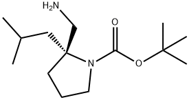 tert-butyl (2R)-2-(aMinoMethyl)-2-(2-Methylpropyl)pyrrolidine-1-carboxylate Structure