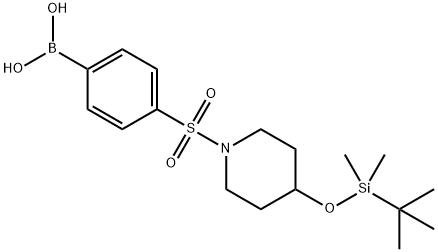 (4-((4-((tert-butyldiMethylsilyl)oxy)piperidin-1-yl)sulfonyl)phenyl)boronic acid Structure