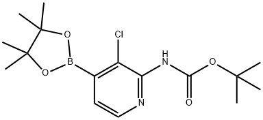 tert-butyl (3-chloro-4-(4,4,5,5-tetraMethyl-1,3,2-dioxaborolan-2-yl)pyridin-2-yl)carbaMate 구조식 이미지