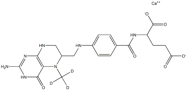 5-(Methyl-d3)tetrahydrofolic Acid CalciuM Salt 구조식 이미지