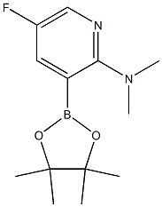 5-FLUORO-N,N-DIMETHYL-3-(4,4,5,5-TETRAMETHYL-1,3,2-DIOXABOROLAN-2-YL)PYRIDIN-2-AMINE Structure
