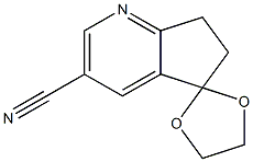 6,7-dihydrospiro[cyclopenta[b]pyridine-5,2'-[1,3]dioxolane]-3-carbonitrile Structure