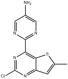 2-(2-Chloro-6-Methylthieno[3,2-d]pyriMidin-4-yl)pyriMidin-5-aMine Structure