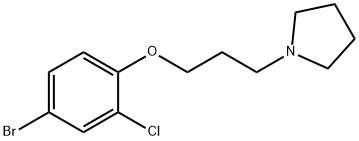 1-(3-(4-broMo-2-chlorophenoxy)propyl)pyrrolidine Structure