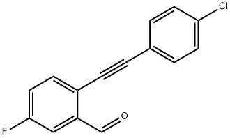 2-((4-chlorophenyl)ethynyl)-5-fluorobenzaldehyde Structure