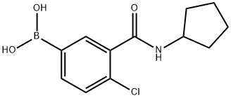 (4-chloro-3-(cyclopentylcarbaMoyl)phenyl)boronic acid 구조식 이미지