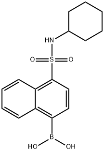 (4-(N-cyclohexylsulfamoyl)naphthalen-1-yl)boronic acid 구조식 이미지