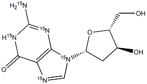 2'-Deoxyguanosine-15N5 Structure